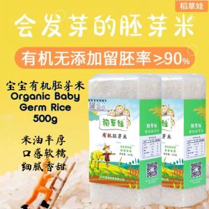 500g 稻草娃 有机宝宝胚芽米 Organic Baby Germ Rice 宝宝米  宝宝辅食米 宝宝营养米 Baby Rice Baby Porridge Rice