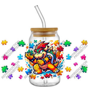 Funko | Popular game cartoon Character Pattern UV DTF Wraps Transfer Sticker For 16oz Libbey Glass Cup DIY Waterproof 3D Stickers