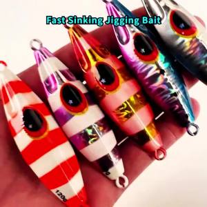 PROBEROS 1pc Glowing Metal Jig Fishing LureBionic Sea Bait with Realistic Action Durable Slow Pitch Jig for Nighttime Catches