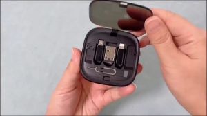 [SG seller] 6 in 1 Protable Fast 60w Charging Cable Multi-Function Data Cable Holder Fast Charging Storage Box For Mobile Phone with Recover Card Pin Hidden Stand