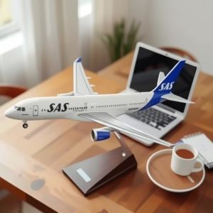 Mô Hình Máy Bay A350-900 SAS Scandinavian Airlines Tỷ Lệ 1:130 47CM Chất Liệu Kim Loại Đúc Dành Tặng Người Đam Mê Hàng Không