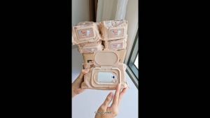 Thùng 10 gói ướt PT gói to 100 tờ 650-700 gram khăn ướt khổ to dùng được cho trẻ sơ sinh.