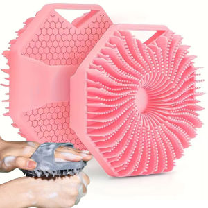 Multifunctional Silicone Bath Scrubber / Massager Exfoliating Shower Brushes with Handle / Gentle Body Care Cleaning Scrubber