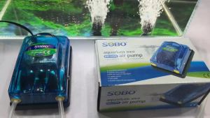 Máy Sủi Khí 2 Vòi Sobo SB 348A tặng kèm 2 bộ dây quả sủi (Máy sục khí dùng cho bể cá cảnh dưới 100 lít)