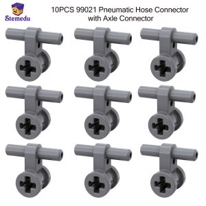 10PCS 99021 Pneumatic Hose Connector with Axle Connector Building Block MOC Parts 53895 DIY Brick GDS-985 Compatible with Legoed