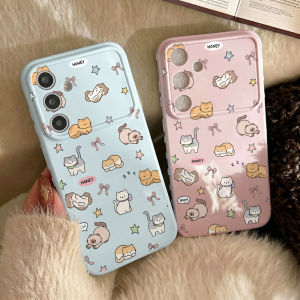 Cute Cartoon Cat Phone Case for Samsung A57 5G A56 A55 A54 A37 A36 A35 A26 A17 A15 A07 A06 Soft Silicone Cover