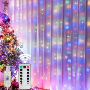 3M LED Curtain String Lights Fairy Decoration USB Holiday Garland Lamp 8 Mode For Home Garden Christmas Party New Year Wedding