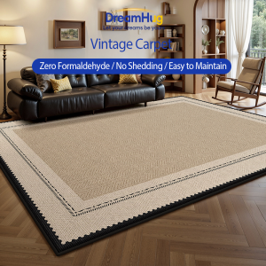 DreamHug Vintage Carpet Crystal Fleece Non Slip bottom Light luxury High quality bedroom living room Mid Century Style Crystal Velvet Carpet