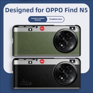 Imansen Leica Camera Compatible OPPO Find N5 Phone Case New Retro Findn3 Fashion Business Findn3 Collectible Edition Folding Screen Oppofindn5 Leather Anti-Fall Protection