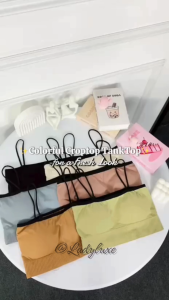 LadyLuxe - Tank Top BRA Kemben Singlet Spaghetti Simple Crop Top Tanktop Pakaian Dalam Wanita Termurah BR050