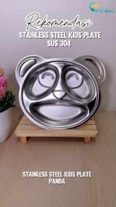 KTCmart Piring Makan anak stainless 304 SUS 304 Plate Baby Piring Bayi Piring Stainless Foodgrade