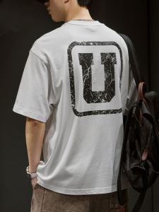 Summer Cotton round Neck Short Sleeve T-Shirt Mens Casual Loose Fit Printed Top Youth Trendy Style Comfortable Breathable