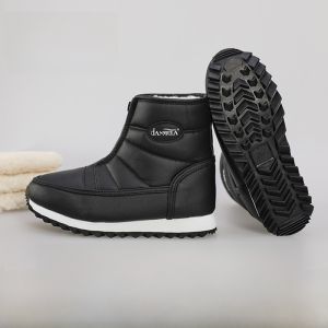 Northeast Winter Antislip Mens Snow Boots Waterproof Velvet Thermal and Thickening Casual Mens Cotton Shoes Ankle Boots Middle-Aged and Elderly Peoples Shoes