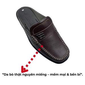 GIÀY SỤC NAM DA BÒ THÀNH ĐẠT Giày sục da bò cao cấp giày dép đi bền êm chân giày nam đẹp sản phẩm được bảo hành 5 năm