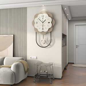 Minimalist Nordic Modern Quartz Swing Wall Clock Creative Mute Large Fashion Clocks Home Living Room Restaurant Entrance Decor wall watch 34*52CM