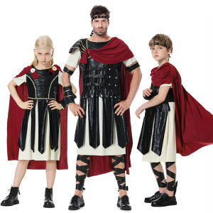 Halloween Roman Gladiator Cosplay Costume Parent-Child Wear