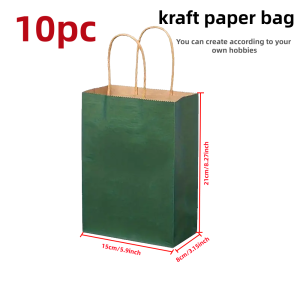 Gift Bags Christmas Gift Packaging Bags with Handles Solid Colored Kraft Paper Bags Birthday Bulk Party Gift Bags Shopping