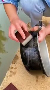 Miếng Cọ Xoong Nồi Chảo Đồ Inox Bọt Biển Chà Nhám Màu Nâu Cọ Chà Bồn Sứ Không Xước - Miếng Bọt Biển Nano Cọ Chùi Nhà Bếp Đa Năng