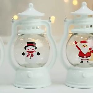 Portable LED Christmas Santa Claus Snowman Lanterns Indoor Decor Lights Battery Powered for Home Xmas New Year Navidad Ornaments