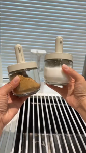 【Buy 1 Get 1 FREE at $9.90!】Expandable Spoon with Lid Seasoning Jar Moisture-Proof Spice Container