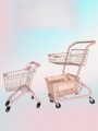 New Arrival Kids Big Small Size Supermarket Trolley Baby House Playing Pink Toy Car Boys and Girls Metal Trolley. 