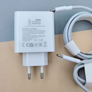 100W Fast Charger EU SuperCharge PD/QC 3.0 Quick Charge 1/1.5/2M 6A PD Type C Cable For Honor 600 500 300 Magic V6 V5 8 7 6 Pro