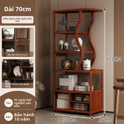 ZHUSHANXIA | Tủ Trưng Bày Lưu Trữ Bộ Trà Gỗ Nguyên Miếng