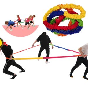 Outdoor Games Team Building Develop Sport Entertainment Toys Children Elasticity Rope Circle Running Push for Kids Sensory Rope