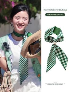WEIAI | Korean Style Silk Scarf Hairband Long Rectangle Womens Fashionable Versatile Hair Ties Gift Decoration Necktie Spring Summer