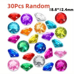 Meade | 30Pcs Acrylic Crystal Diamond Gemstone Colorful Treasure Chest Jewels Set Birthday Christmas Party Favors Creative Novelty Gifts