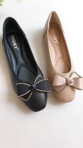 Ivory Sepatu Wanita Flat Ballet Sol Lentur 578-V37
