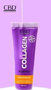 CBD Collagen Repair Hair Serum Oil 3x10ml BOX | Hair Protection Squad with Raspberry Extract Collagen & Safflower Seed Oil | FUFUMISE