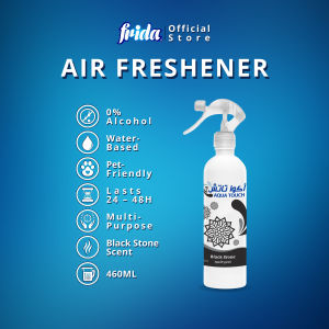 Frida 48H Air Freshener Blackstone[460ml] 0% Alcohol Pet-Friendly Tahan Lama Multipurpose Water base