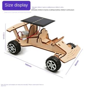 Solar powered racing science education toy kindergarten primary school students handmade DIY technology small craft gifts