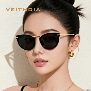 VEITHDIA Luxury Crystal Polarized UV400 Sunglasses for Women Fashion Designer Eyewear Brand Vintage Sun Glasses For Female S3064