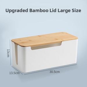 Home Data Cable Storage Box Desktop Socket Organizer Cover Charging Cable Extension Bar Neatly Arranged Wire Box Plastic Material