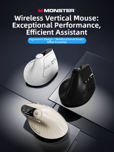 Monster | Ergonomic Vertical Wireless Bluetooth Mouse for Gaming and Office Use