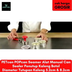 52mm Alat Manual Can Sealer & Sealer Kaleng Botol PET