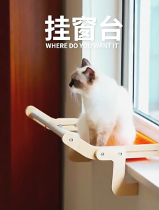 Easy-to-Assemble Durable Cat Hammock - Solid Wood & Cotton Linen Design | Anti-static Hammock Kucing Large Space for Cats Comfort