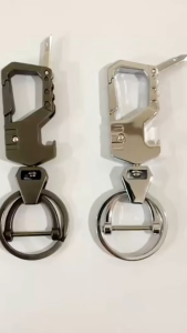 Mens Waist Hanging Key Ring Motorcycle Keychain Zinc Alloy Multifunctional Keychain Bottle Opener