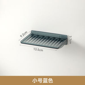 Bathroom Wall-Mounted Transparent Soap Dish Draining Rack Washing Basin Storage Shelf No-Drilling Required Stainless Steel