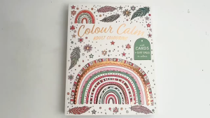 Colour Calm Adult Colouring Book (300 Thick Pages) With 16 Greeting Cards 32 Gift Tags