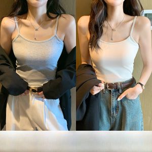 MiiOW | Áo ba lỗ cotton nguyên khối không cần mặc bên trong Áo vest cotton màu đen cho nữ Mùa xuân 2025 Thiết kế đơn giản Pure MiiOW Cat Person