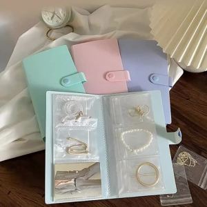 Anti-oxidation Jewelry Storage Albums Desktop Drawer Organizer Transparent Necklace Bracelet Ring Book Holder Jewelry Bag