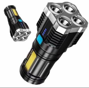 Best-Selling LED Super Bright Long-Range USB Rechargeable Outdoor Camping Flashlight Powerful Mechanical Irradiation Zoom flashlight