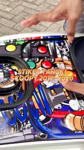 STIKER TANGKI BENSIN SCOOPY 2017 2018 2019 2020 - STIKER PELINDUNG TENGKI BENSIN SCOOPY - STS 02