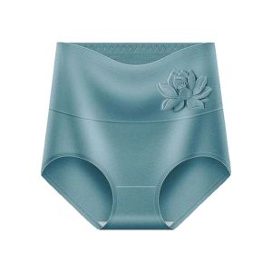 2024 New Womens High-Waist Cotton Antibacterial Underwear Graphene Large Size Triangle Pants Hip-Lifting Comfortable Briefs