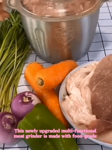 600W Multipurpose Electric Food Processor & Meat Grinder – 3L Stainless Steel Bowl 4 Sharp Blades for DoughVeggies etc