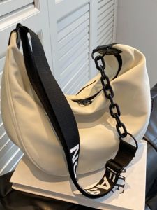 Fashionable Oxford Cloth Sporty Small Bag Womens Dumpling Shoulder Crossbody Bag Trendy Single-Shoulder Slanting Bag