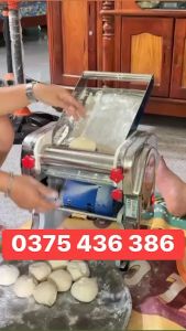 Máy cán bột chạy điện làm vỏ bánh bao màn thầu vỏ hoành thánh INOX 304